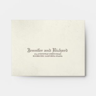 Aged Vintage Gothic Wedding RSVP Envelopes