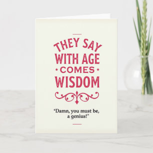 Aged Vintage Text Birthday Card