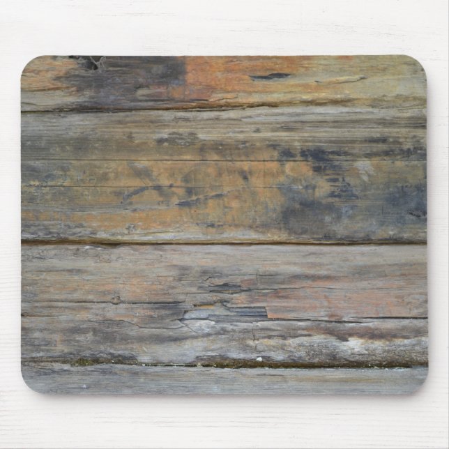 Aged Wood Boards Mousepad (Front)