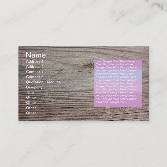 Aged Wood Business Card (Front)