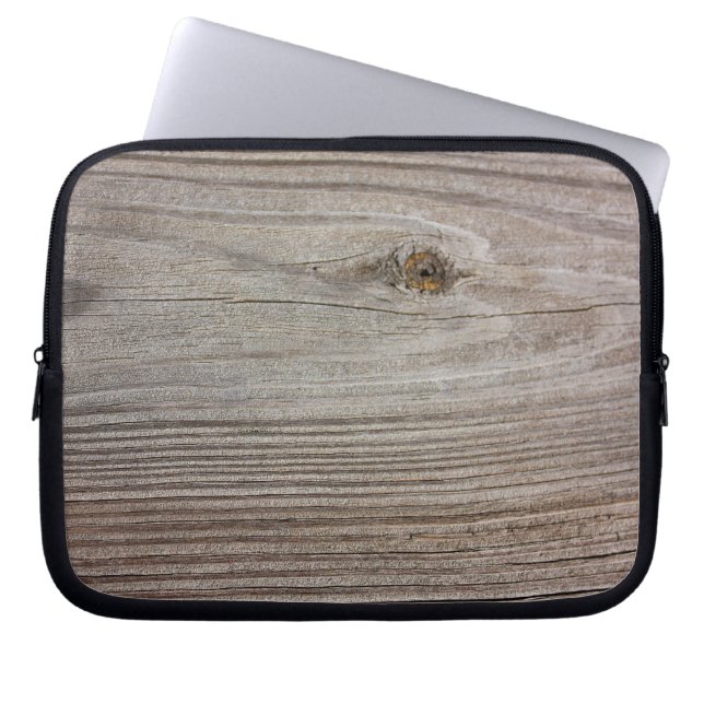 Aged Wood Laptop Sleeve (Front)