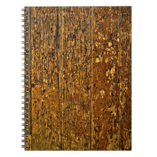 Aged Worn Wood Panel Notebook
