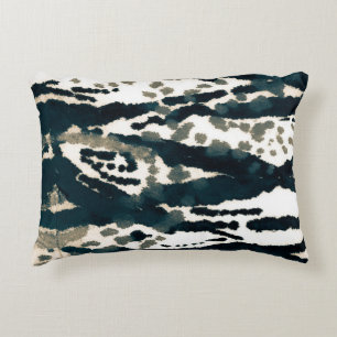 Aged Zebra Print. Grey Zebra Rough Print. Grey Zeb Decorative Cushion