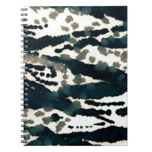 Aged Zebra Print. Grey Zebra Rough Print. Grey Zeb Notebook