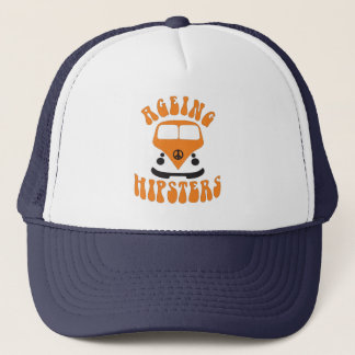ageing hipster trucker hat