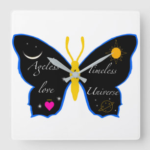 Ageless love in timeless universe  square wall clock