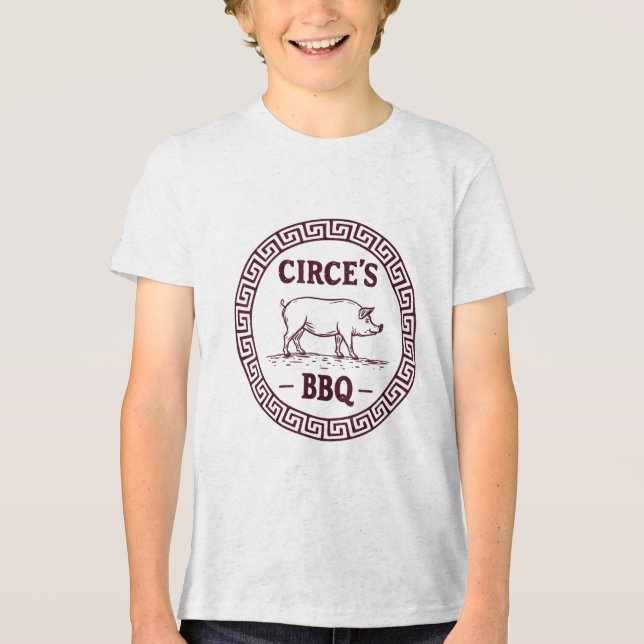 Agema Apparel Uni-adults Greek Mythology Bbq , Gre Tri-Blend Shirt (Front)