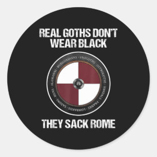 Agema Apparel Uni-adults Medieval History , Black, Classic Round Sticker