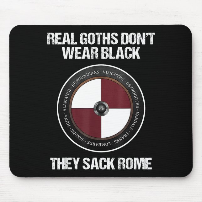 Agema Apparel Uni-adults Medieval History , Black, Mouse Mat (Front)