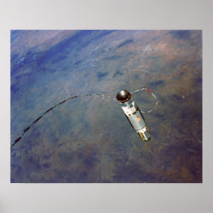 Agena Target Docking Vehicle viewed from Gemini 12 Poster