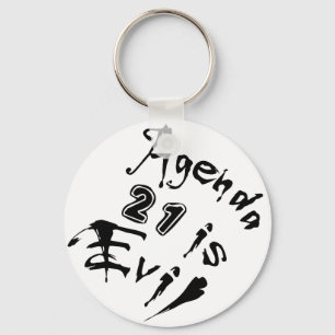 Agenda 21 is Evil Key Ring