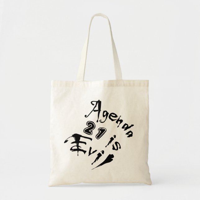 Agenda 21 is Evil Tote Bag (Front)