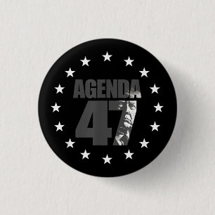 Agenda 47 Patriotic Trump Re-Election Campaign Des 3 Cm Round Badge