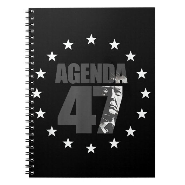 Agenda 47 Patriotic Trump Re-Election Campaign Des Notebook (Front)
