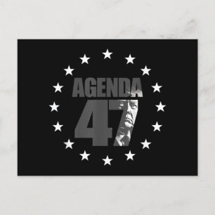 Agenda 47 Patriotic Trump Re-Election Campaign Des Postcard