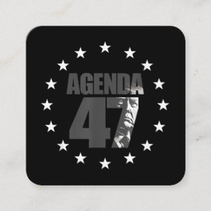 Agenda 47 Patriotic Trump Re-Election Campaign Des Square Business Card