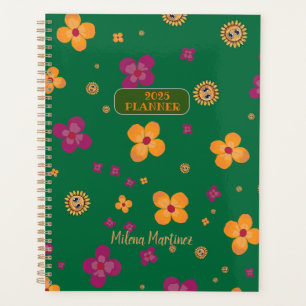 Agenda Planner Flowers Green 2025