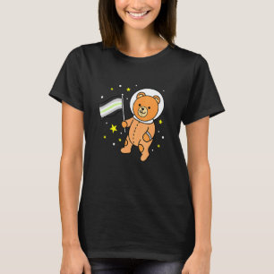 Agender Bear In Space Agender Pride T-Shirt