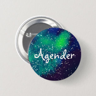 Agender Customisable Galaxy Identity 6 Cm Round Badge