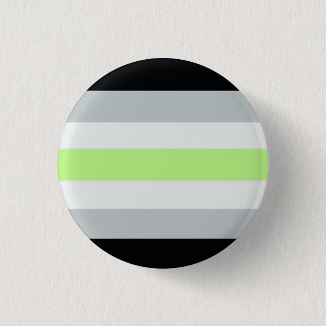 Agender flag 3 cm round badge (Front)