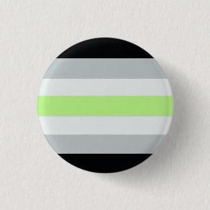 Agender flag 3 cm round badge