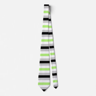 Agender Flag Striped Pride Tie