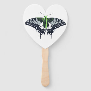 Agender Flag Swallowtail Butterfly Hand Fan