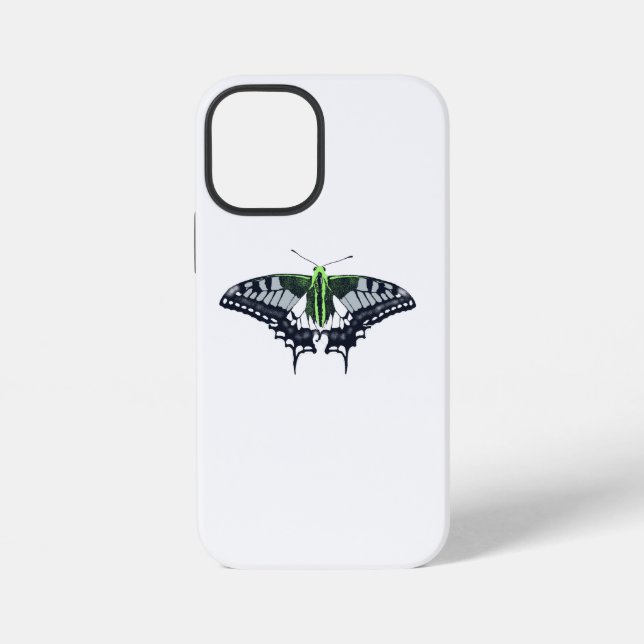 Agender Flag Swallowtail Butterfly iPhone Case (Back)