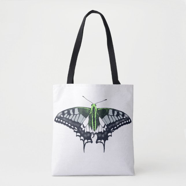 Agender Flag Swallowtail Butterfly Tote Bag (Front)