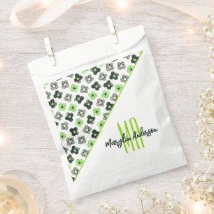 AGENDER FLORAL PATTERN LGBTQ CUSTOM MONOGRAM FAVOUR BAGS