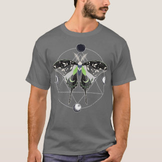 Agender Luna Moth Celestial LGBT Pride Flag T-Shirt