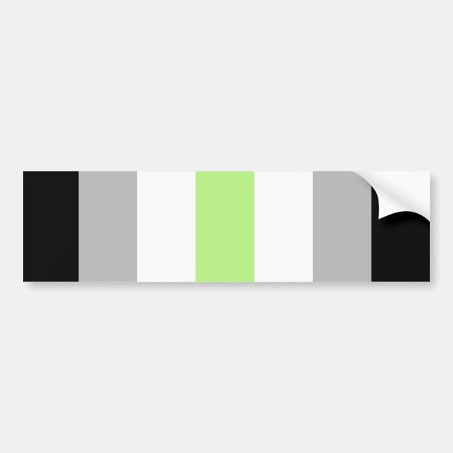 Agender Pride Bumper Sticker (Front)