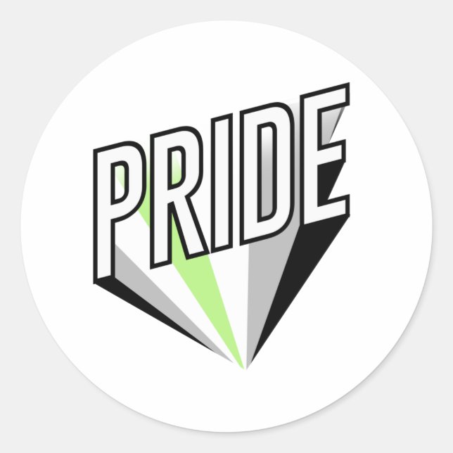Agender Pride Burst Classic Round Sticker (Front)