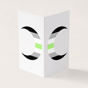  Agender Pride Crescent Moons Greeting Card