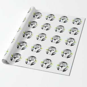 Agender Pride Fist Circle Print Wrapping Paper