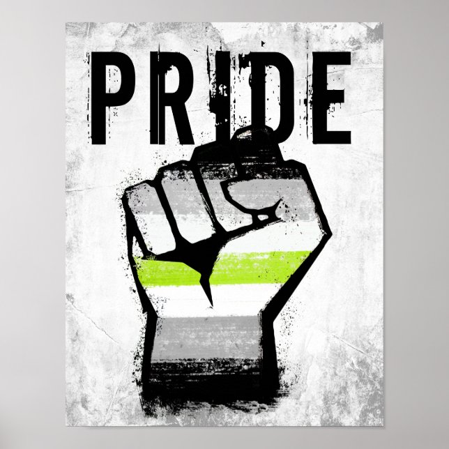 Agender Pride Fist Poster (Front)