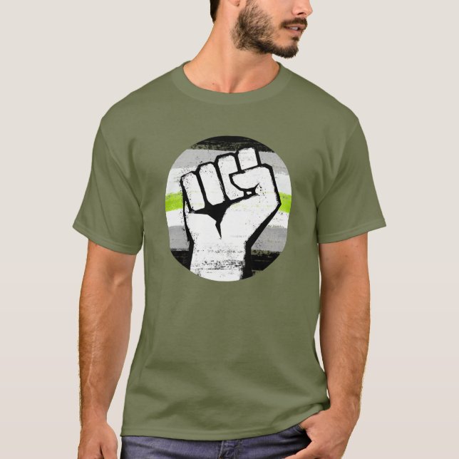 Agender Pride Fist T-Shirt (Front)