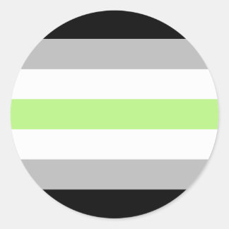 Agender Pride Flag – Agender Identity LGBTQIA+ Classic Round Sticker