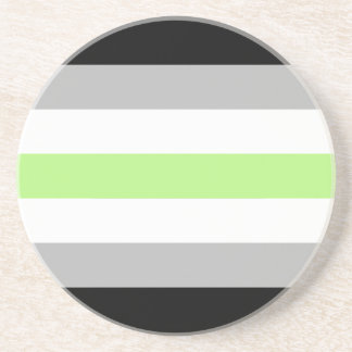 Agender Pride Flag – Agender Identity LGBTQIA+ Coaster