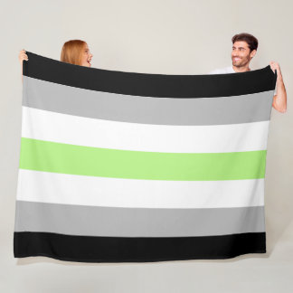 Agender Pride Flag – Agender Identity LGBTQIA+ Fleece Blanket