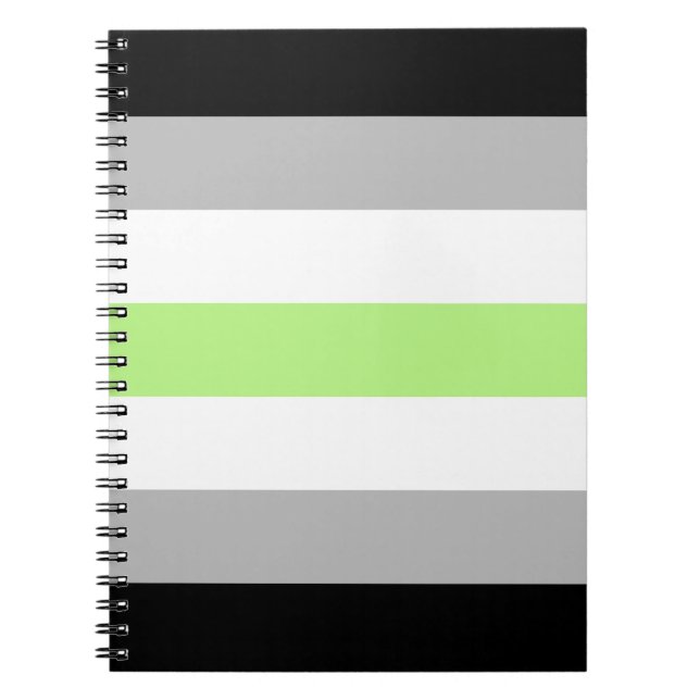 Agender Pride Flag – Agender Identity LGBTQIA+  Notebook (Front)