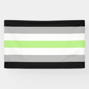 Agender Pride Flag Banner