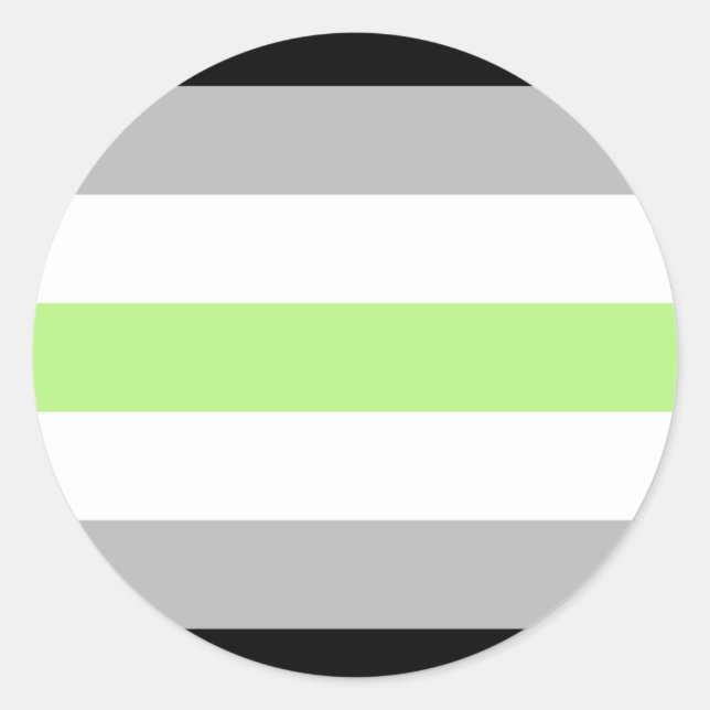 Agender Pride Flag Classic Round Sticker (Front)
