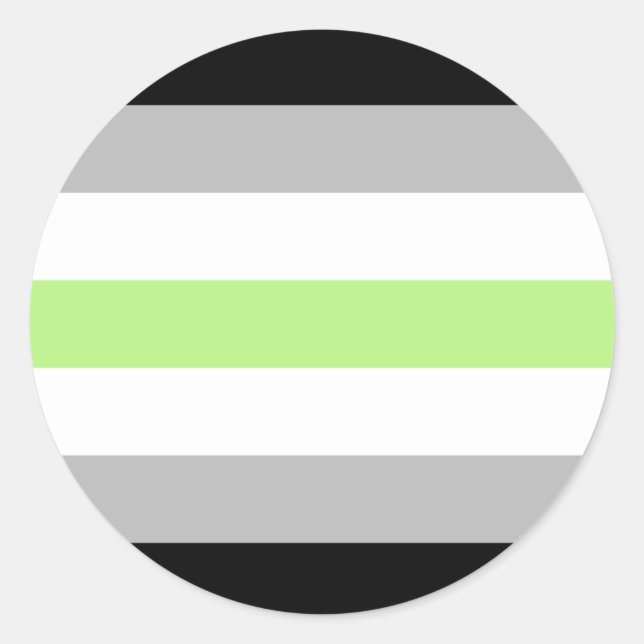 Agender Pride Flag Classic Round Sticker (Front)