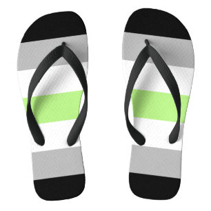 Agender Pride Flag Flip Flops