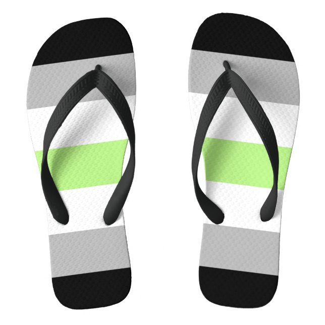 Agender Pride Flag Flip Flops (Footbed)