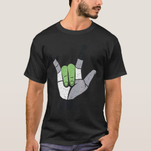 Agender Pride Flag Hand Sign T-Shirt