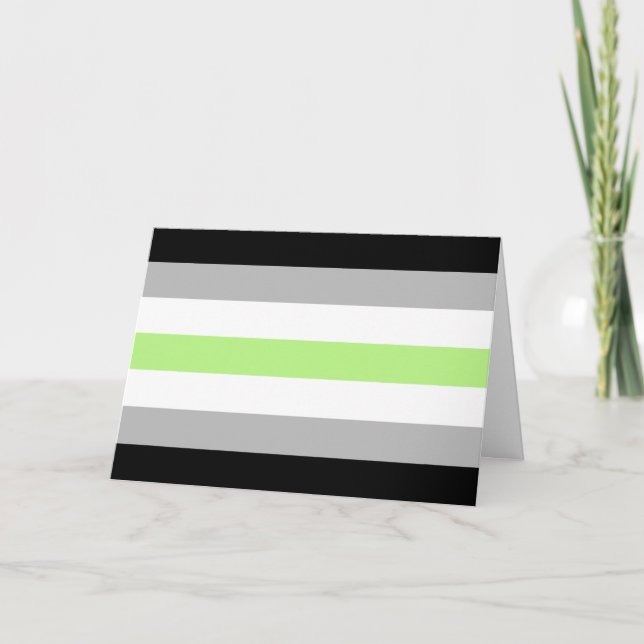Agender Pride Flag Holiday Card (Front)