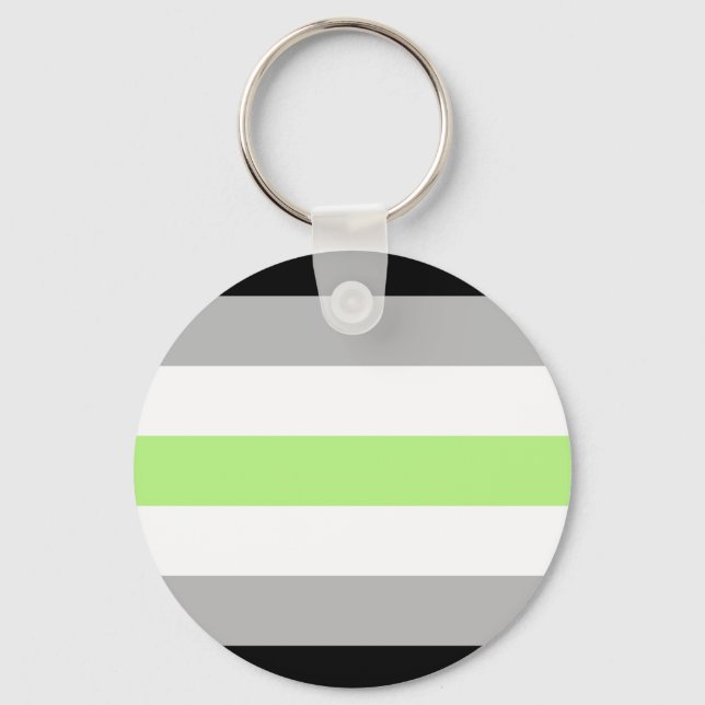 Agender Pride Flag Key Ring (Front)