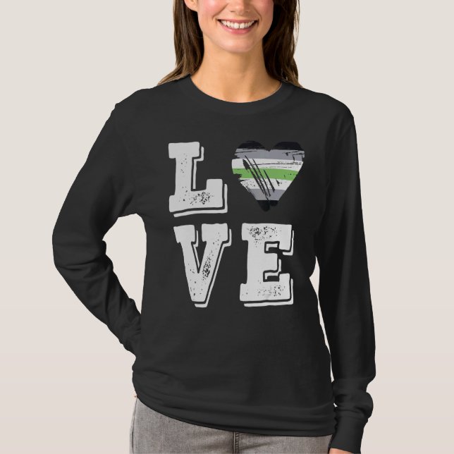 Agender Pride Flag Love Agender Flag T-Shirt (Front)